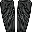Load image into Gallery viewer, Kuryakyn Spear Driver Floorboard Inserts Satin Black - Main Product View