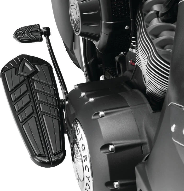 Kuryakyn Spear Driver Floorboard Inserts Satin Black - Side View