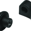Load image into Gallery viewer, Kuryakyn Splined Peg Adaptors Satin Black - Side View