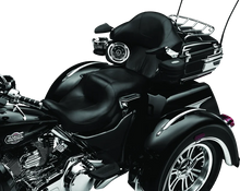 Load image into Gallery viewer, Kuryakyn Stealth Passenger Armrests 97-13 Touring Models Chrome - Side View