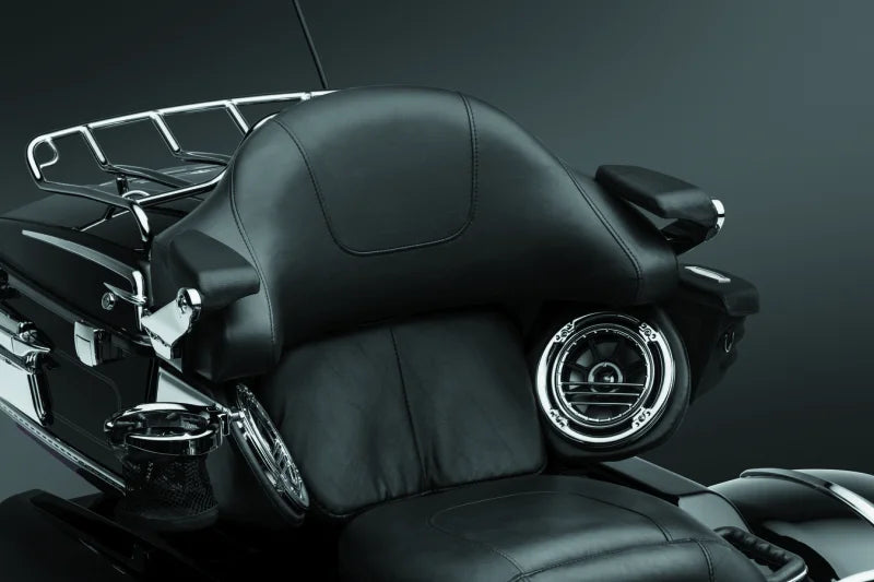 Kuryakyn Stealth Passenger Armrests 97-13 Touring Models Chrome - Back View