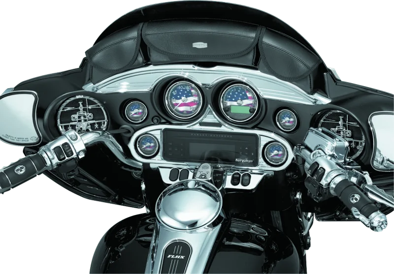 Kuryakyn Stereo Accent 96-13 FL Touring Models Chrome - Side View