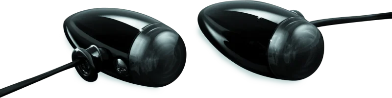 Kuryakyn Super Bright LED Mini Bullet Lights Amber Gloss Black - Main Product View