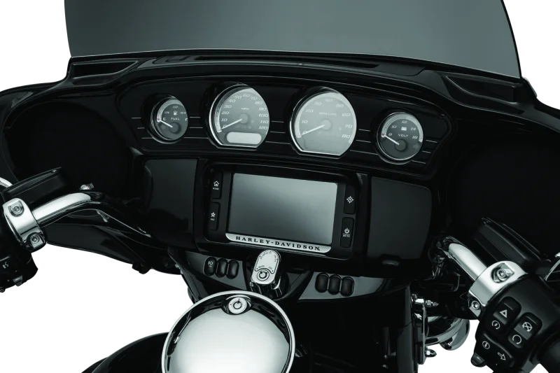 Kuryakyn Switch Panel Acccent 14-Up Touring Models Gloss Black - Detail View