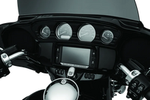 Load image into Gallery viewer, Kuryakyn Switch Panel Acccent 14-Up Touring Models Gloss Black - Detail View