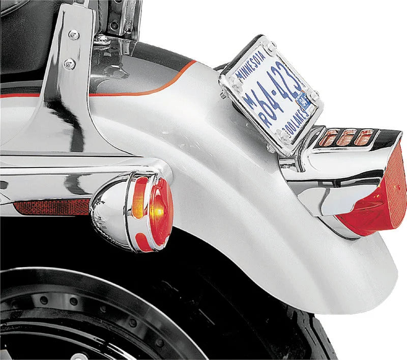 Kuryakyn Tail Lamp Visor With Slots Chrome - Side View