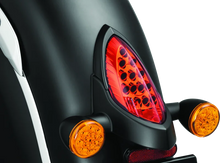 Load image into Gallery viewer, Kuryakyn Tail Light Top Trim Satin Black - Side View
