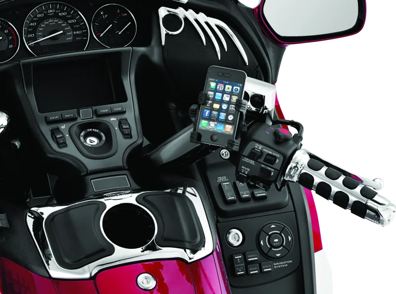 Kuryakyn Tech Connect Standard Cradle For Perch Mount Black - Side View