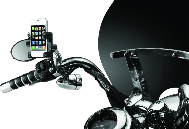 Kuryakyn Tech Connect Standard Cradle For Perch Mount Black - Back View