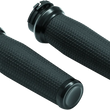 Load image into Gallery viewer, Kuryakyn Thresher Grips Dual Cable Black - Main Product View