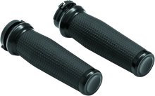Load image into Gallery viewer, Kuryakyn Thresher Grips Dual Cable Black - Main Product View
