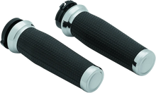 Load image into Gallery viewer, Kuryakyn Thresher Grips Dual Cable Chrome - Main Product View