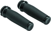 Load image into Gallery viewer, Kuryakyn Thresher Grips Throttle-By-Wire Black - Main Product View