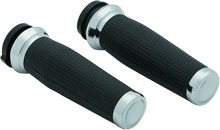 Load image into Gallery viewer, Kuryakyn Thresher Grips Throttle-By-Wire Chrome - Main Product View