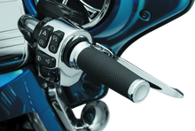 Load image into Gallery viewer, Kuryakyn Thresher Grips Throttle-By-Wire Chrome - Side View