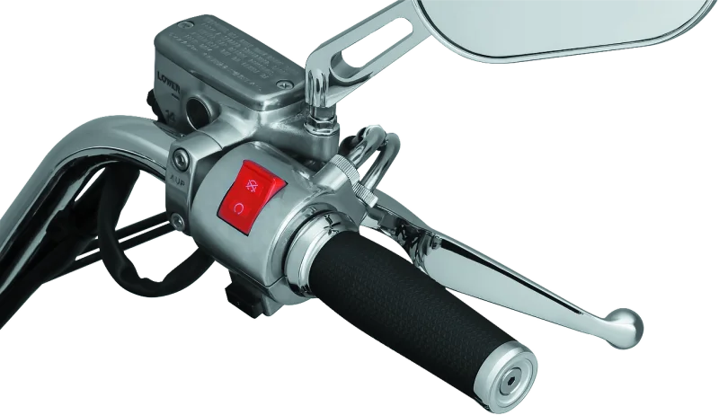 Kuryakyn Thresher Grips Universal 1inch Chrome - Side View