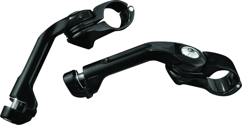 Kuryakyn Tour Tech 6in Back Arms With 1-1/4in Clamps Without Pegs Black