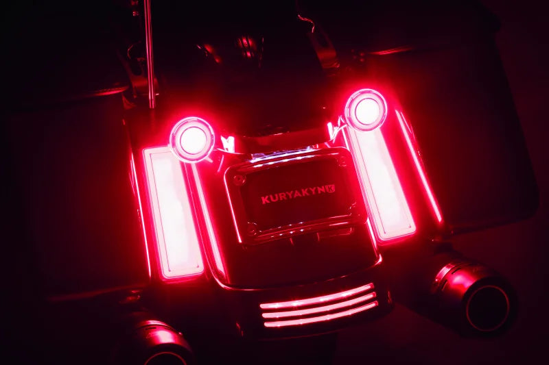 Kuryakyn Tracer Filler Panel Lights Red Lens - Side View