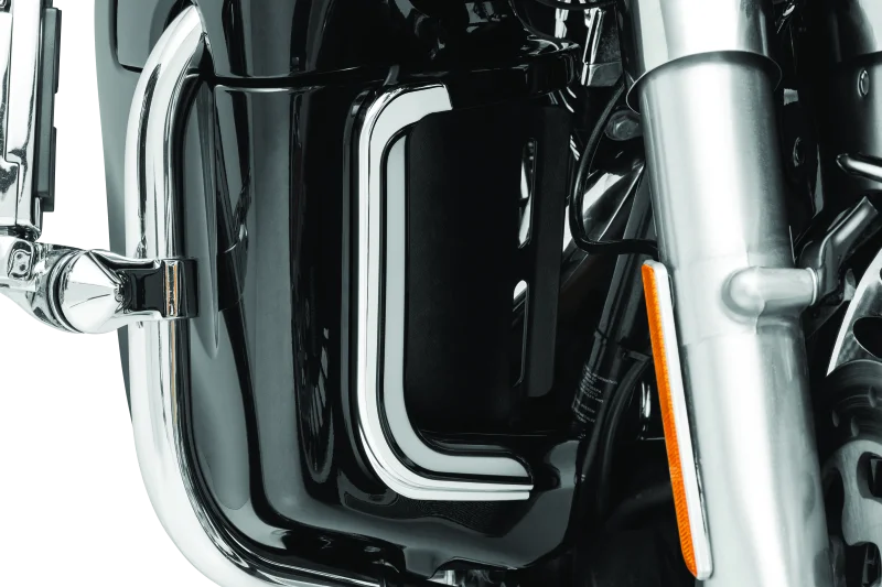 Kuryakyn Tracer LED Fairing Lower Accents Chrome - Back View