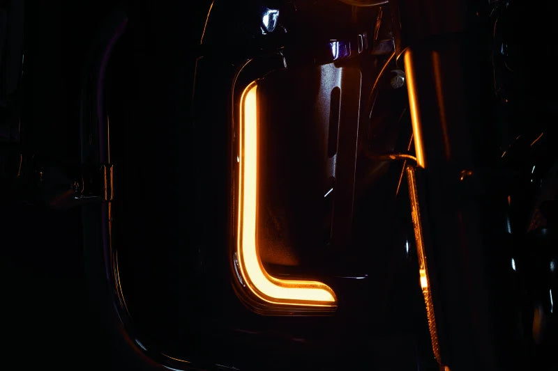 Kuryakyn Tracer LED Fairing Lower Accents Chrome - Installation View