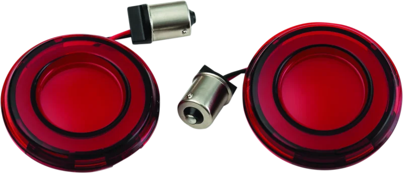 Kuryakyn Tracer L.E.D. Front Turn Signal Insert Red Light Red Lens 1156 - Main Product View