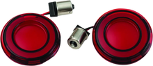 Load image into Gallery viewer, Kuryakyn Tracer L.E.D. Front Turn Signal Insert Red Light Red Lens 1156 - Main Product View