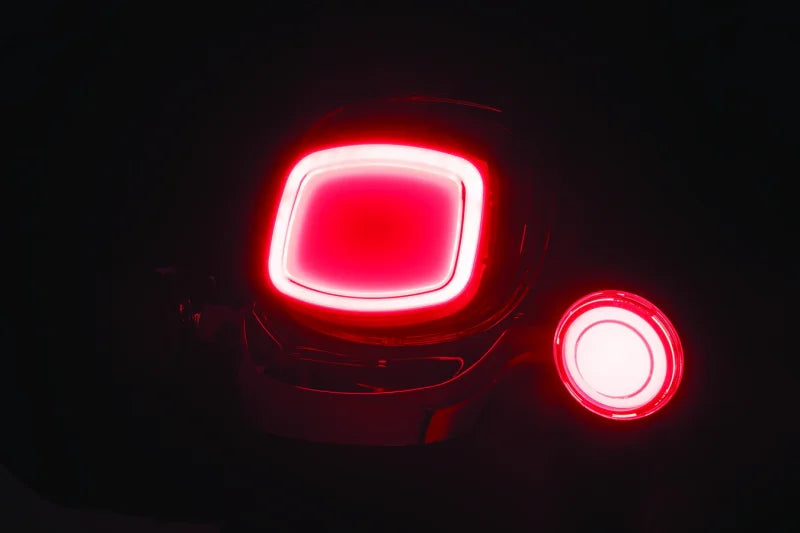 Kuryakyn Tracer L.E.D. Front Turn Signal Insert Red Light Red Lens 1156 - Side View