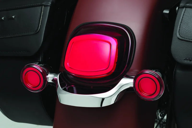 Kuryakyn Tracer L.E.D. Front Turn Signal Insert Red Light Red Lens 1156 - Detail View