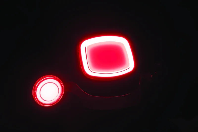 Kuryakyn Tracer L.E.D. Front Turn Signal Insert, Red Light, Smoke Lens 1156 - Side View