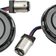Load image into Gallery viewer, Kuryakyn Tracer L.E.D. Front Turn Signal Insert, White/Amber Light, Smoke Lens 1157 - Main Product View