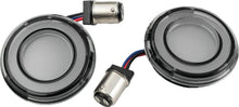 Load image into Gallery viewer, Kuryakyn Tracer L.E.D. Front Turn Signal Insert, White/Amber Light, Smoke Lens 1157 - Main Product View