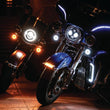 Load image into Gallery viewer, Kuryakyn Tracer L.E.D. Front Turn Signal Insert, White/Amber Light, Smoke Lens 1157 - Side View
