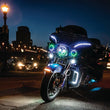 Load image into Gallery viewer, Kuryakyn Tracer L.E.D. Front Turn Signal Insert, White/Amber Light, Smoke Lens 1157 - Back View