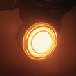 Load image into Gallery viewer, Kuryakyn Tracer L.E.D. Front Turn Signal Insert, White/Amber Light, Smoke Lens 1157 - Installation View