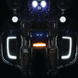 Load image into Gallery viewer, Kuryakyn Tracer L.E.D. Front Turn Signal Insert, White/Amber Light, Smoke Lens 1157 - Additional View 6