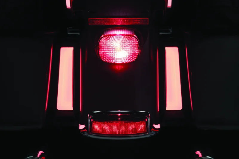 Kuryakyn Tracer L.E.D. Inserts For Saddlebag Supports Black - Side View
