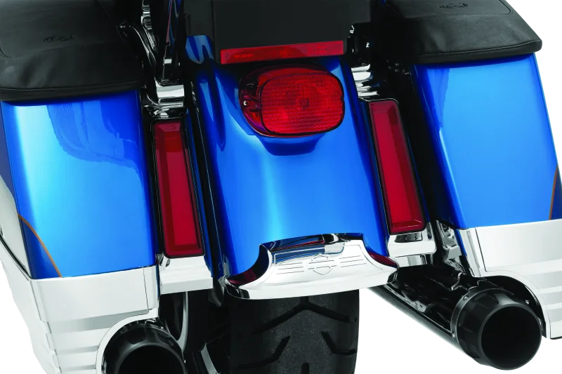 Kuryakyn Tracer L.E.D. Inserts For Saddlebag Supports Chrome - Side View