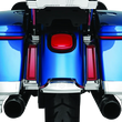 Load image into Gallery viewer, Kuryakyn Tracer L.E.D. Inserts For Saddlebag Supports Chrome - Back View