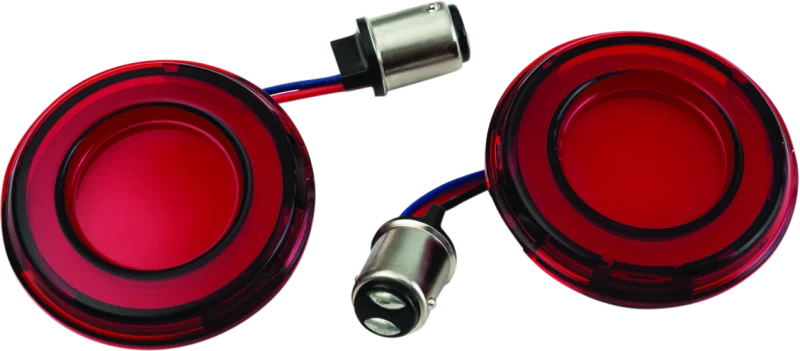Kuryakyn Tracer L.E.D. Rear Turn Signal Insert Red Light Red Lens 1157 - Main Product View