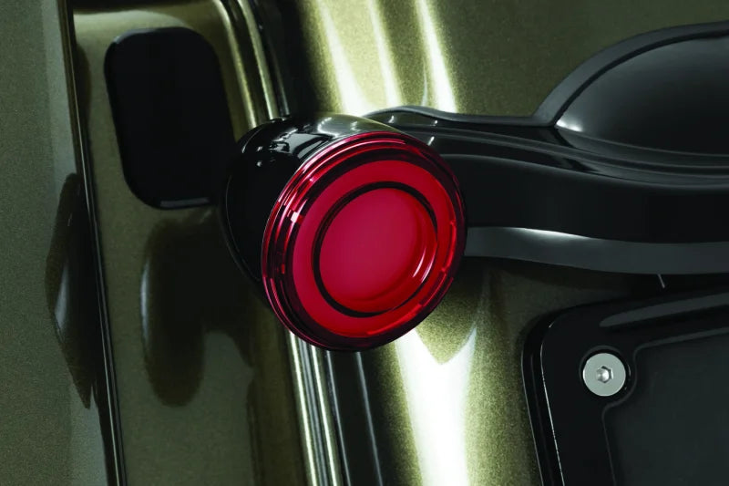 Kuryakyn Tracer L.E.D. Rear Turn Signal Insert Red Light Red Lens 1157 - Back View