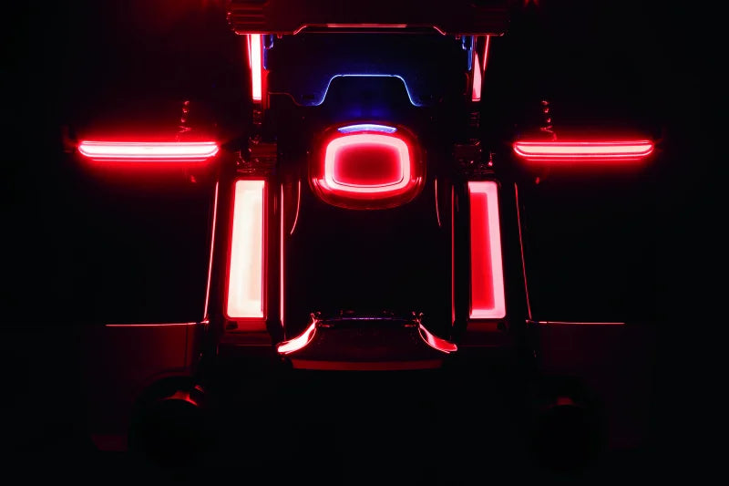 Kuryakyn Tracer LED Taillight Red Lens With License Light - Side View