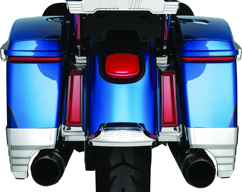 Kuryakyn Tracer LED Taillight Red Lens With License Light - Back View
