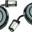 Load image into Gallery viewer, Kuryakyn Tracer L.E.D. Turn Signal Inserts Red/Red Smoke Lens Rear - Main Product View