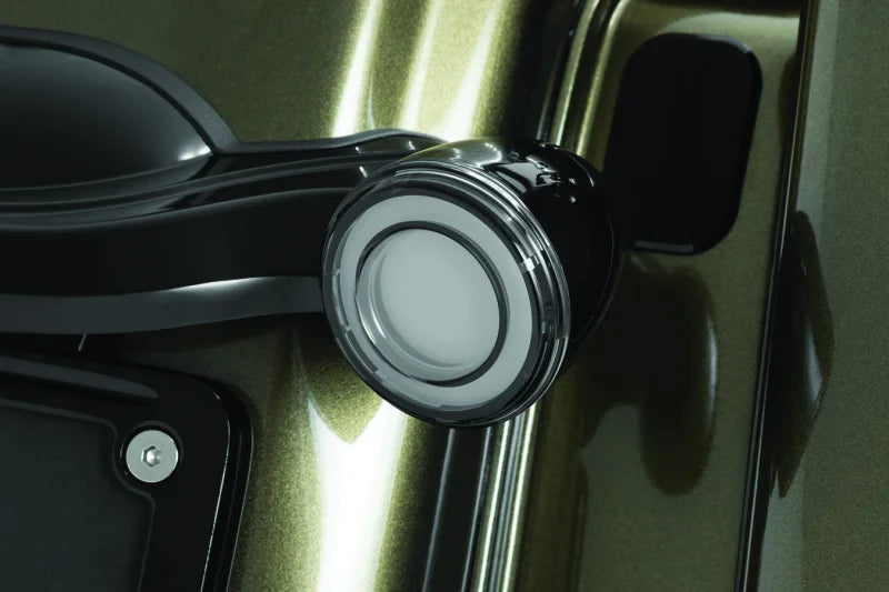 Kuryakyn Tracer L.E.D. Turn Signal Inserts Red/Red Smoke Lens Rear - Side View