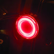 Load image into Gallery viewer, Kuryakyn Tracer L.E.D. Turn Signal Inserts Red/Red Smoke Lens Rear - Back View
