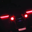 Load image into Gallery viewer, Kuryakyn Tracer L.E.D. Turn Signal Inserts Red/Red Smoke Lens Rear - Installation View