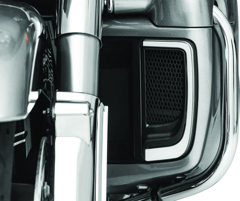 Kuryakyn Tracer Lower Fairing Grill Black - Side View