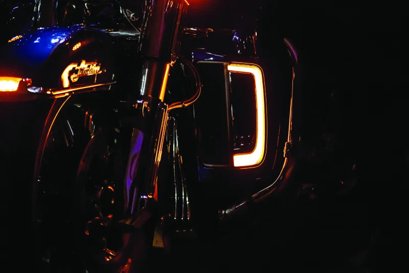 Kuryakyn Tracer Lower Fairing Grill Chrome - Side View