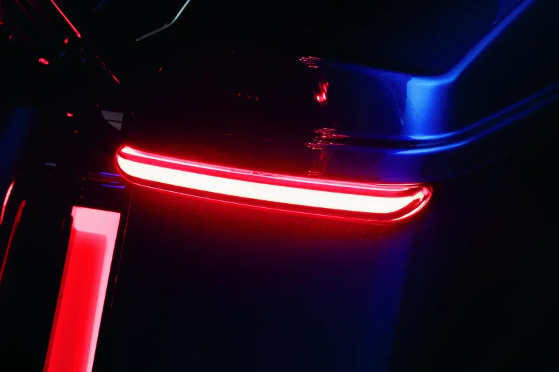 Kuryakyn Tracer Saddlebag Lights Red Lens - Side View