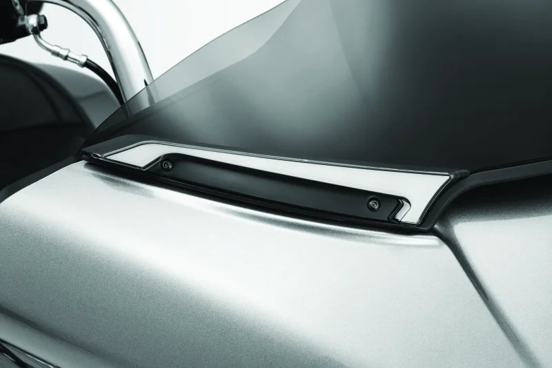 Kuryakyn Tracer Windshield Trim Lights Black - Side View